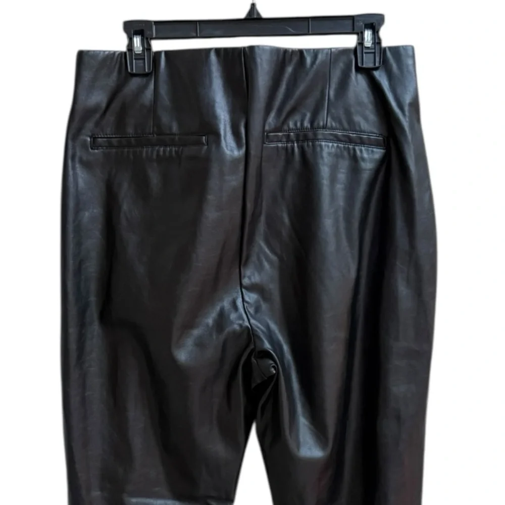Old Navy Faux Leather High Rise Pants Size 14 Skinny Tapered Side Zip